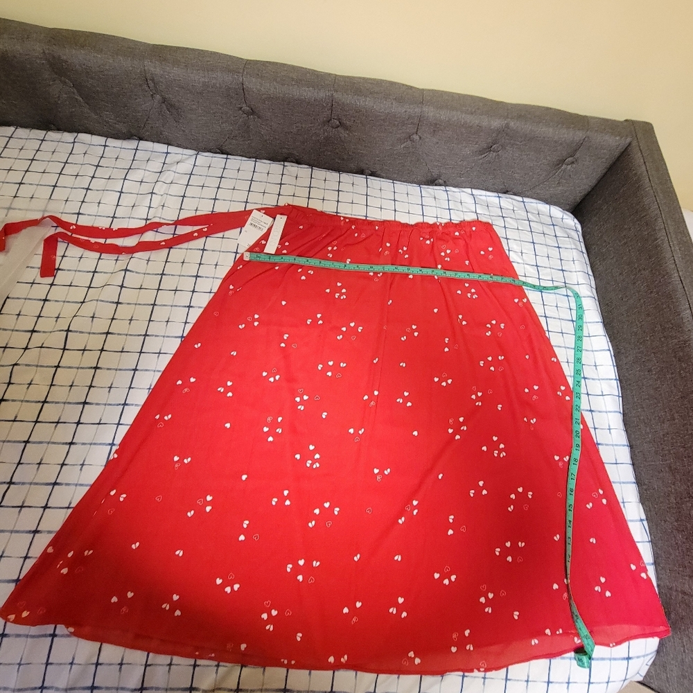 NWT Abound Red Dress with White Heart Accents